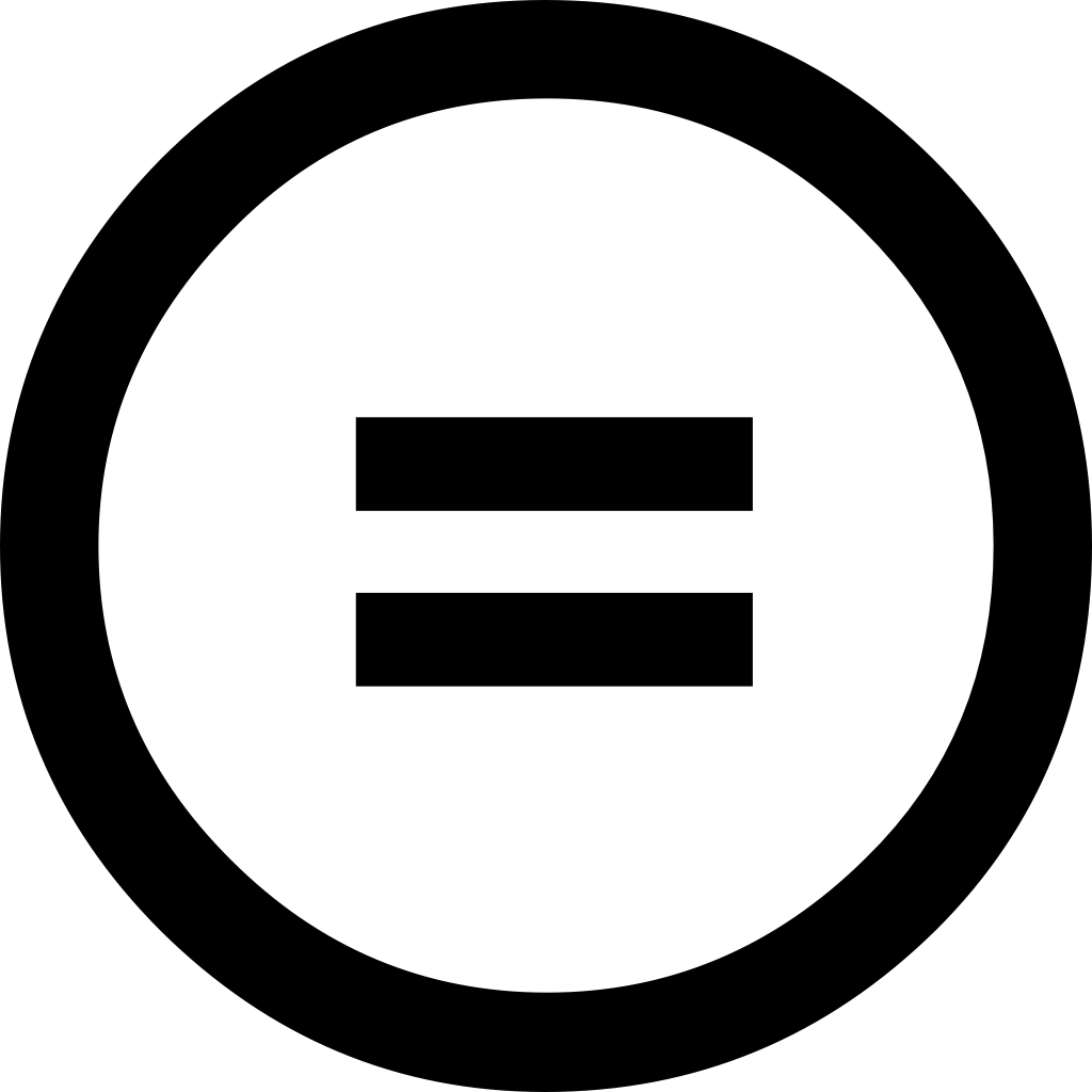 Logo for CC No Derivatives: a circle with an equals sign inside
